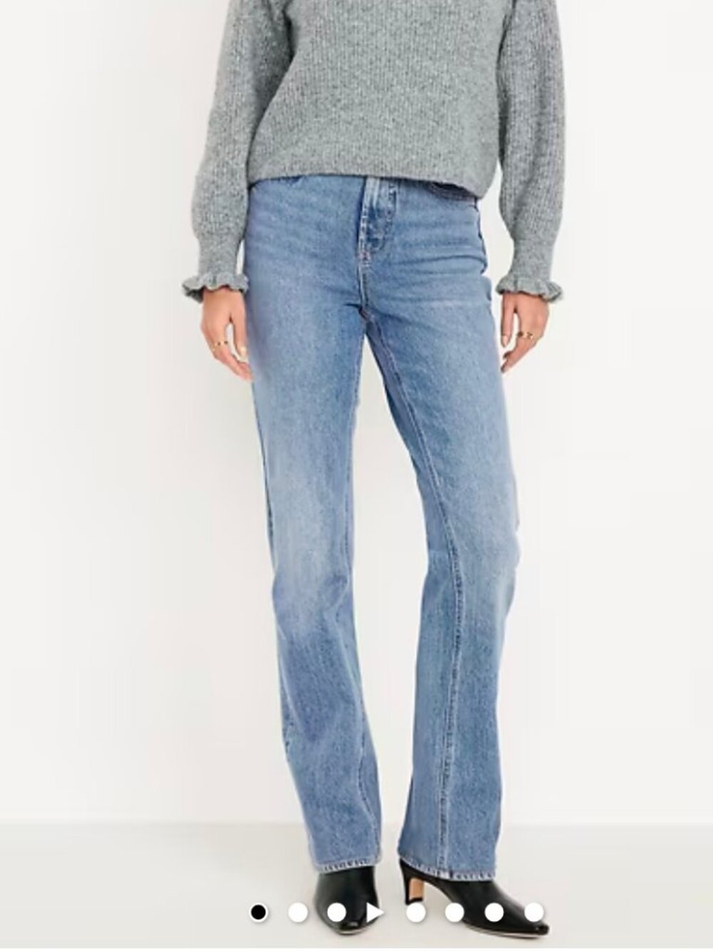 Old Navy like new extra high-waisted baby boot-cut jeans